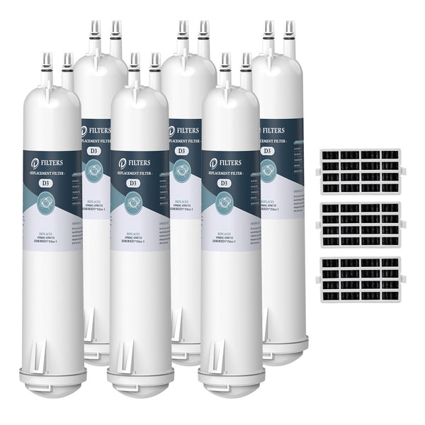 EDR3RXD1 4396841 9083 Refrigerator Water Filter with Air Filter by DFilters 6pk